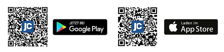 QR-Codes zum Herunterladen der Jobcenter-App